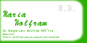 maria wolfram business card